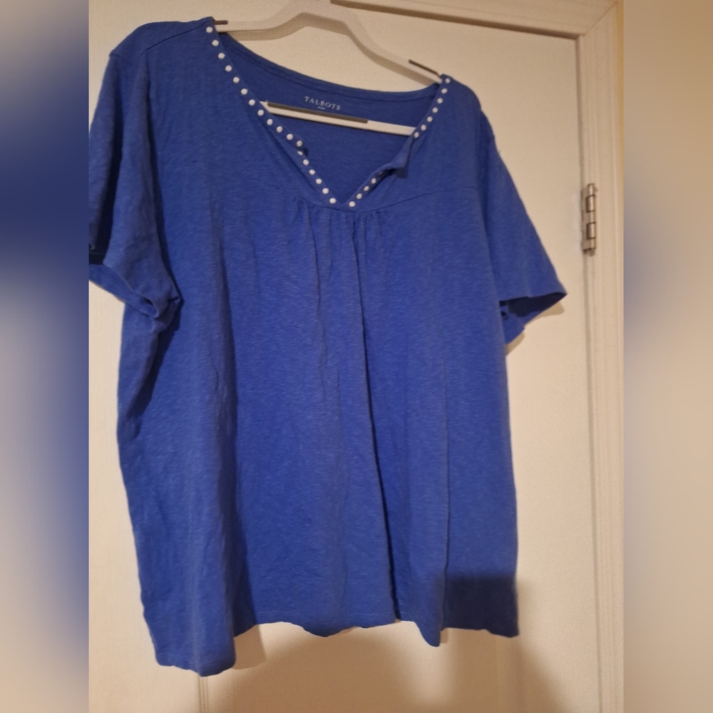 Talbots‎ Royal Blue Short Sleeve Top 3X